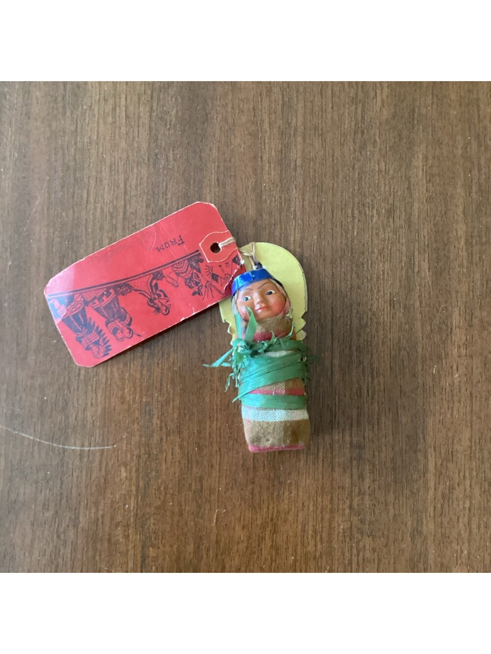 Vintage Native American Skookum Papoose Baby Doll w/ Mailer Tag